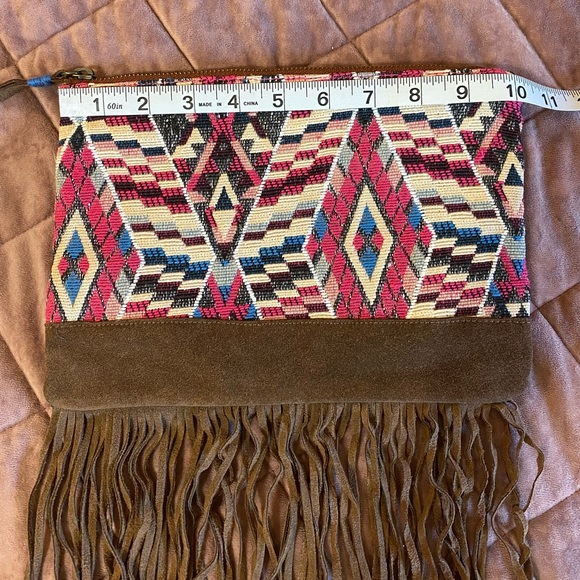 American Eagle Outfitters Boho Fringe Clutch Bag - Picture 7 of 9